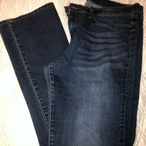 Dark wash boot cut jeans